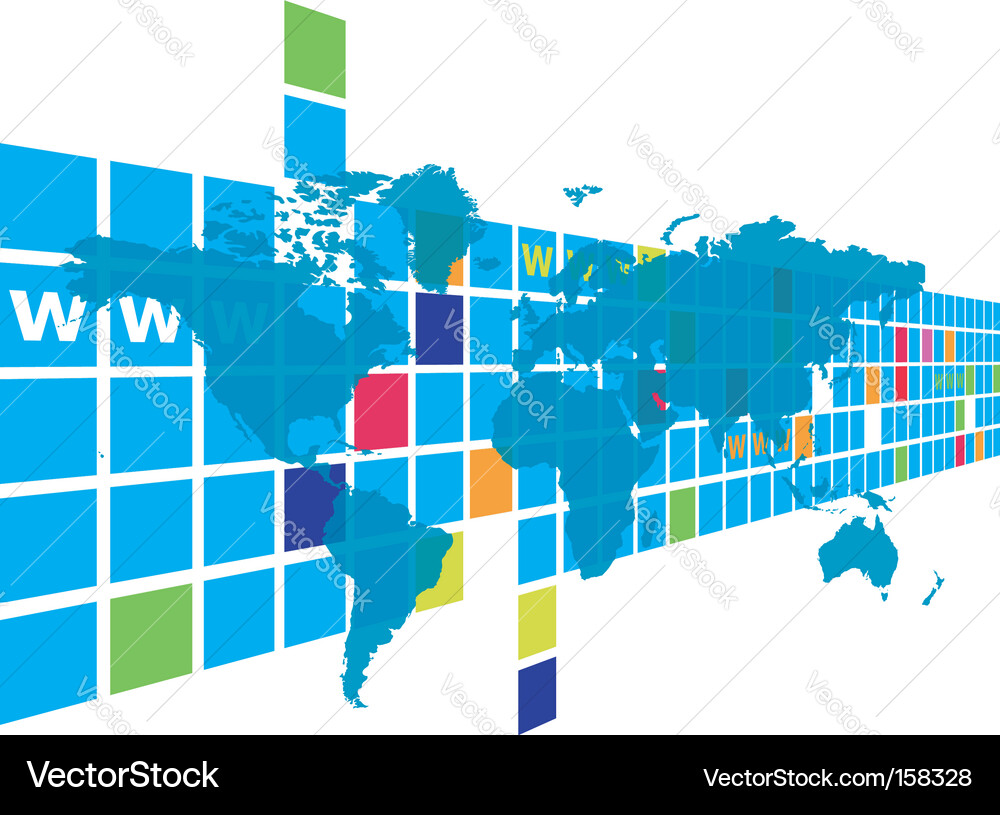 Global Map Concept Vector Image