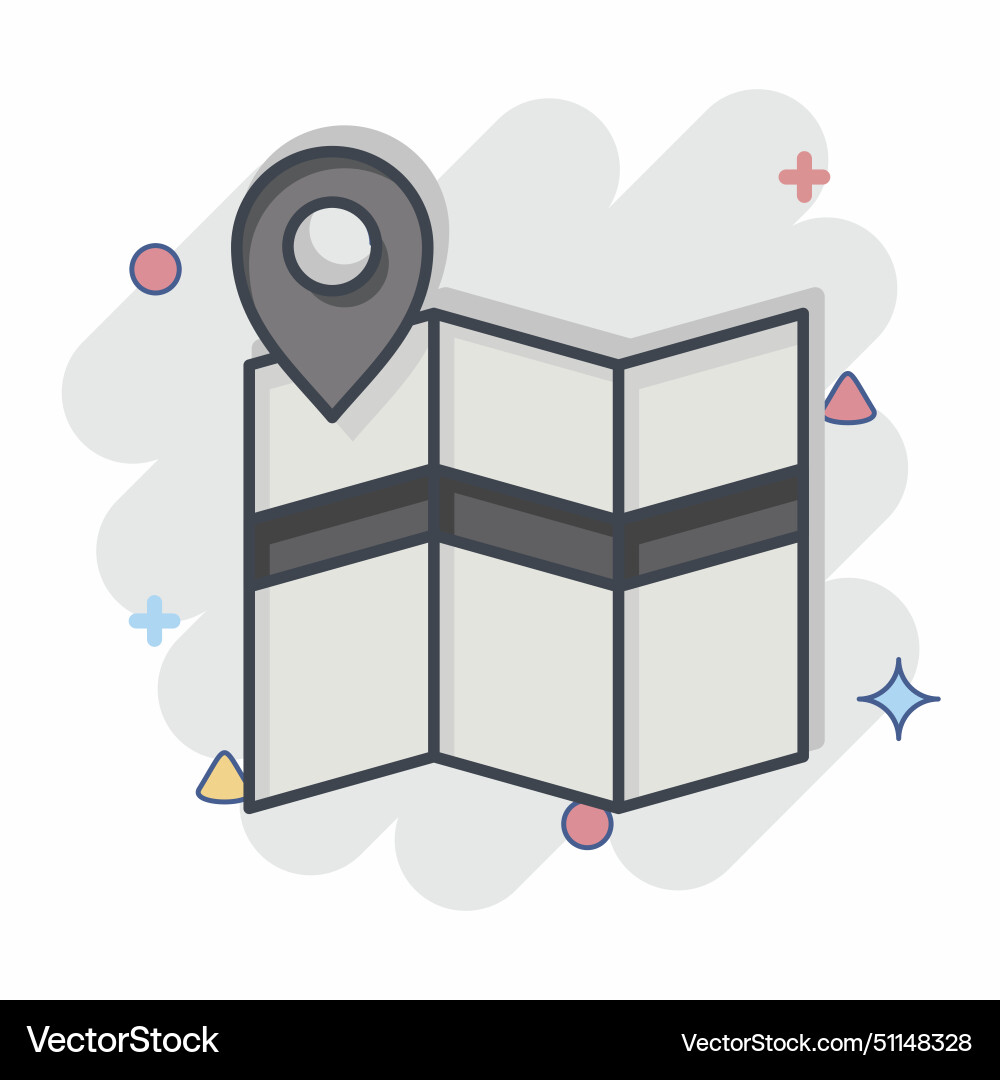Icon map search related to navigation symbol Icon map search related to navigation symbol vector image