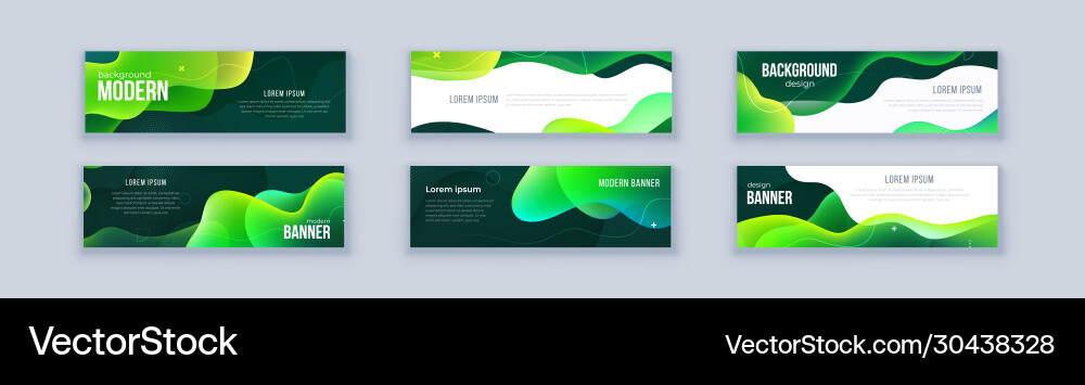 Liquid abstract banner design fluid shaped Vector Image