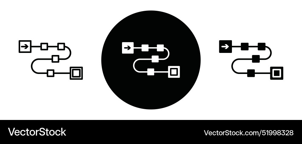 Project development road mapping outline icon Project development road mapping outline icon vector image