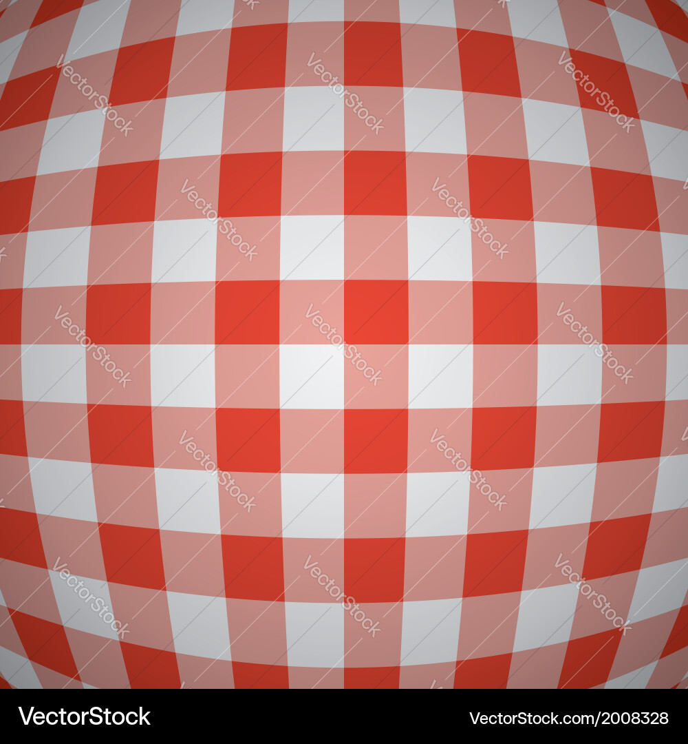 Red and White Checked Picnic Cloth Vector Image