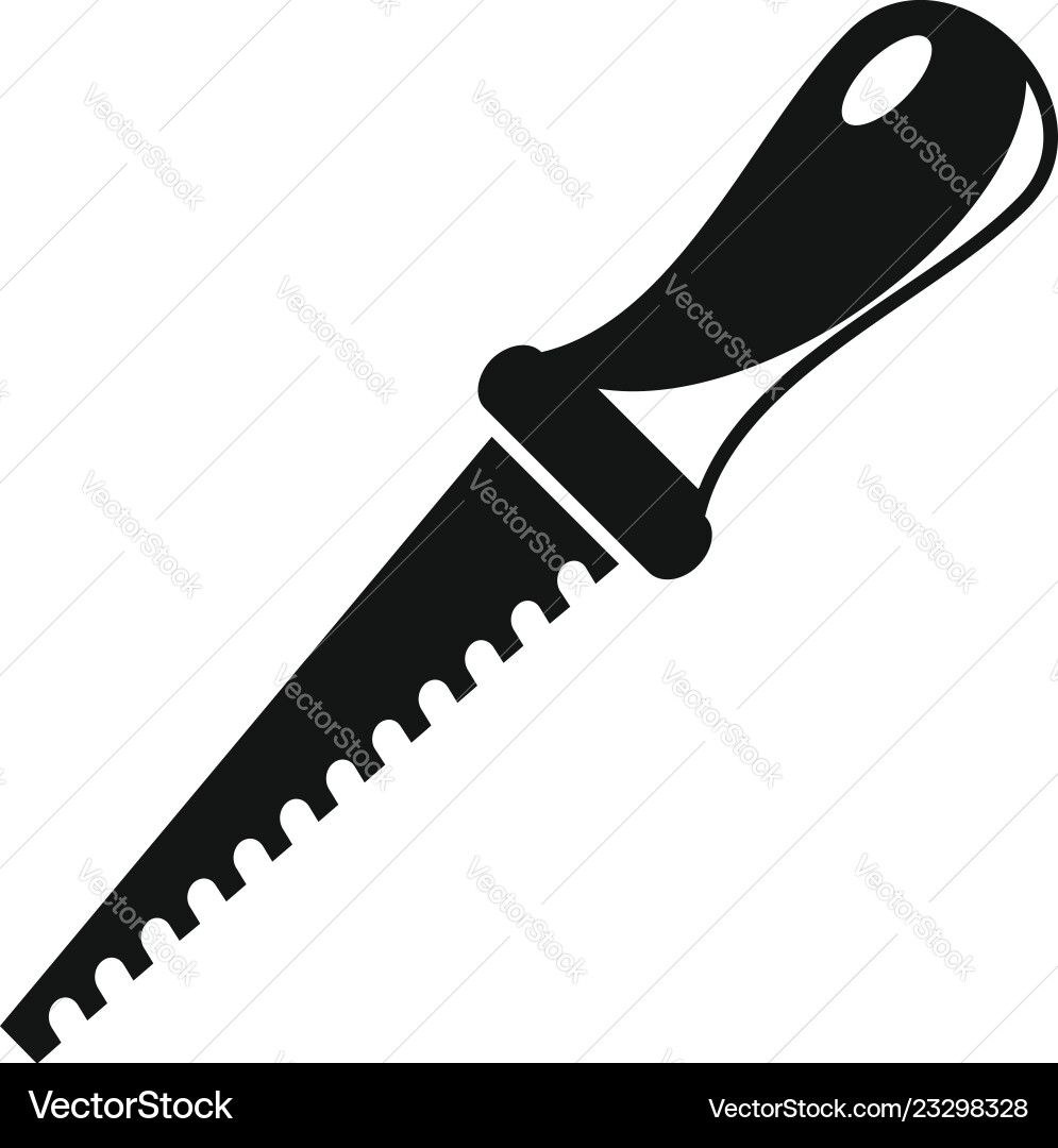Small saw icon simple style Small saw icon simple style vector image