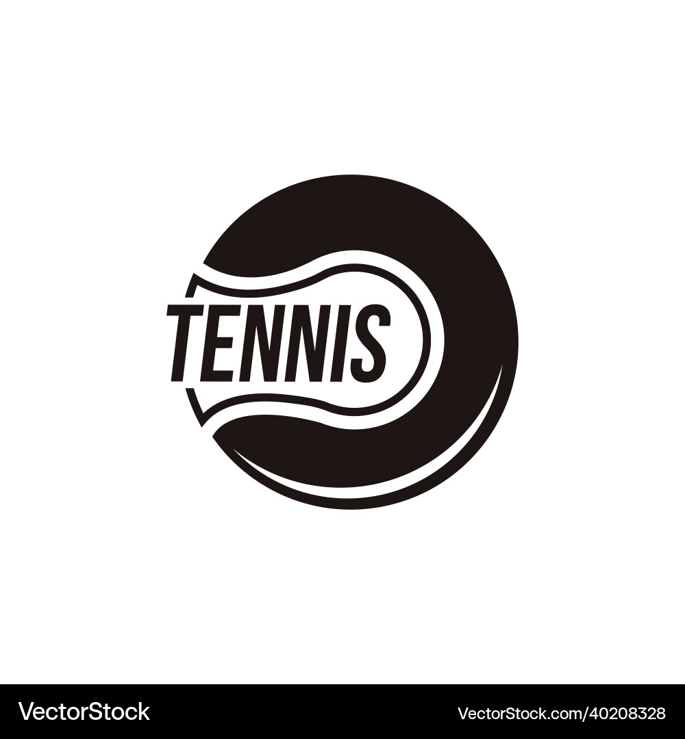 Vintage tennis logo icon club tournament Vintage tennis logo icon club tournament vector image
