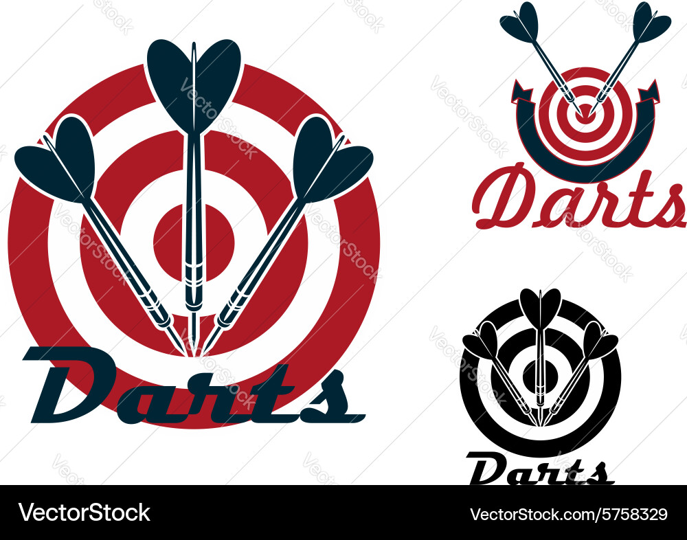 Dart Targets and Emblems vector image