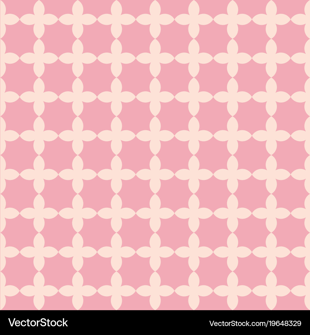 Flower shape line repeating seamless pattern vector image