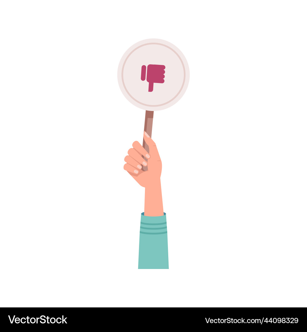 Hands voting and giving points disapproval Hands voting and giving points disapproval vector image