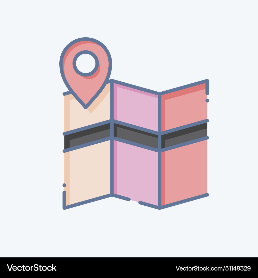 Icon map search related to navigation symbol Icon map search related to navigation symbol vector image
