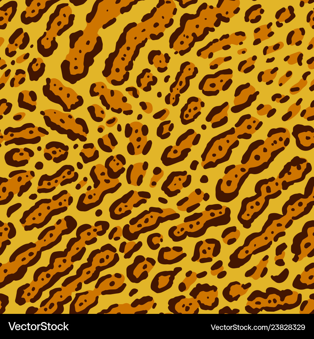 Leopard Print Seamless Pattern vector image