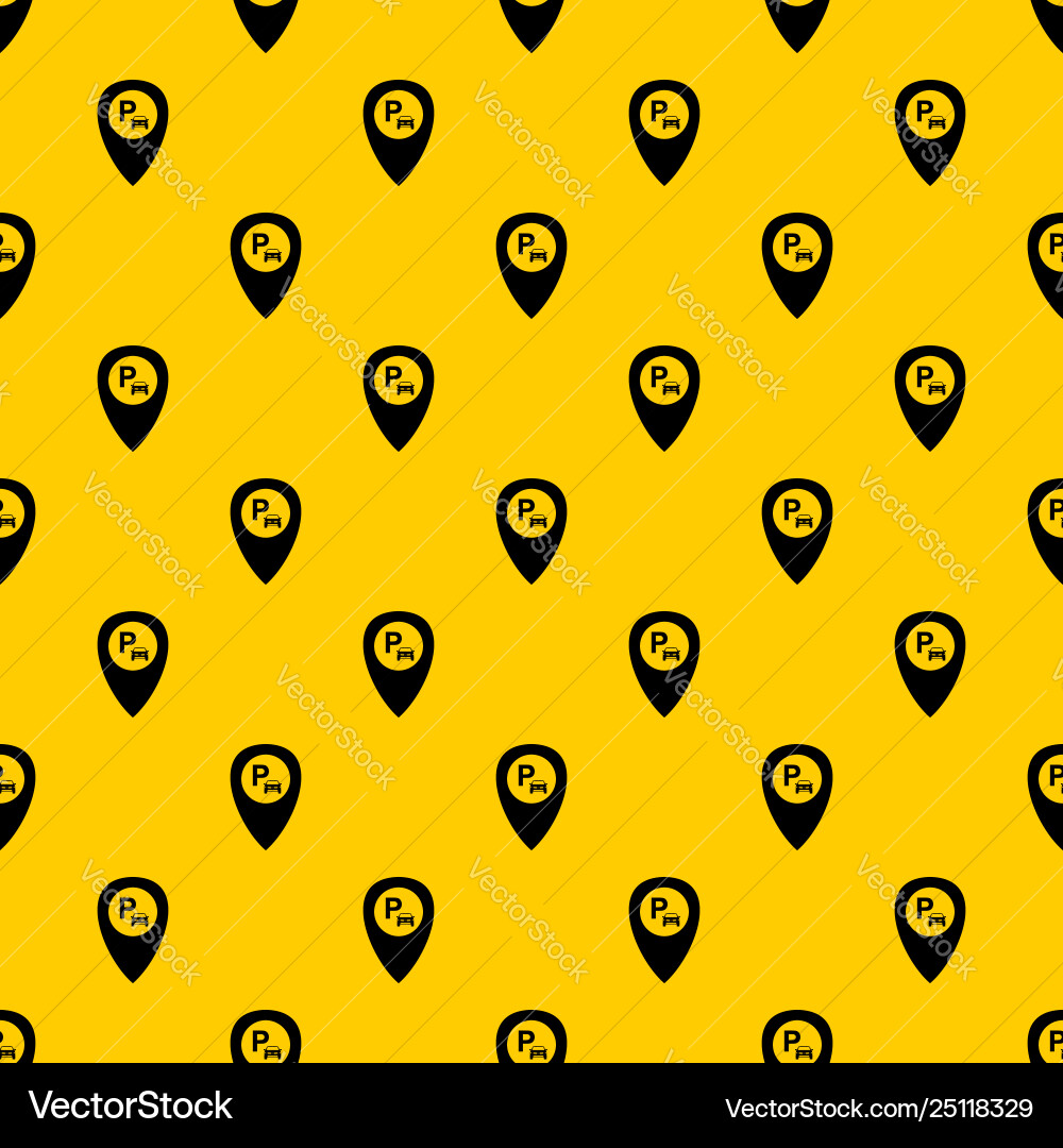 Map pointer with car parking pattern Map pointer with car parking pattern vector image