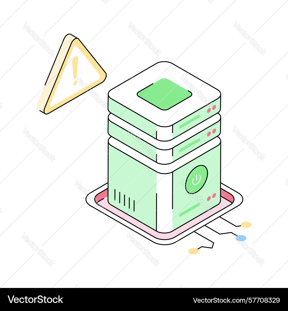 Server error Vector Image