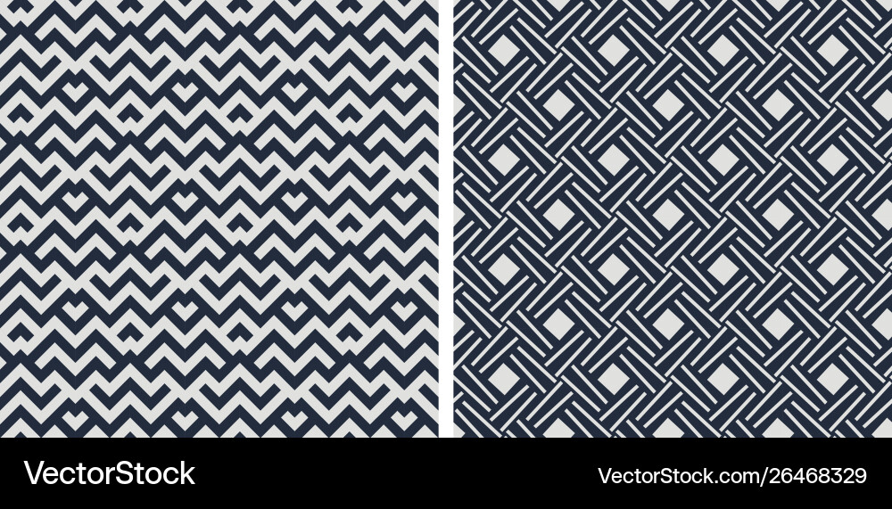 Set seamless patterns abstract geometric Set seamless patterns abstract geometric vector image