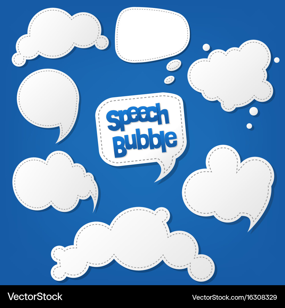 Speech Bubbles Collection vector image