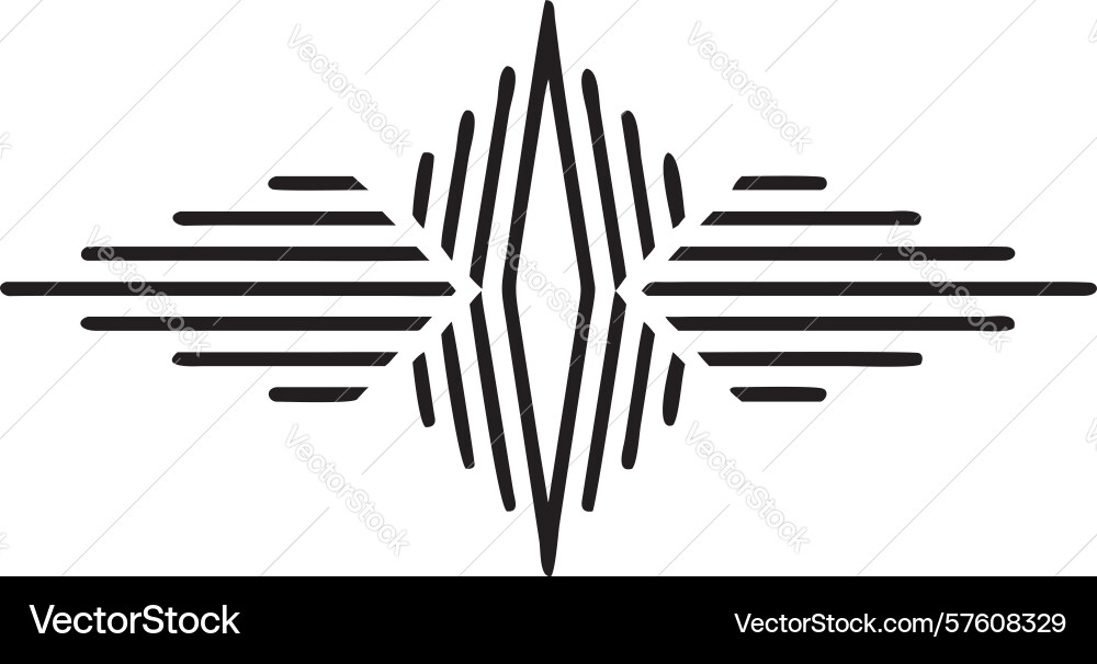 Symmetrical abstract lines sharp geometric focus vector image