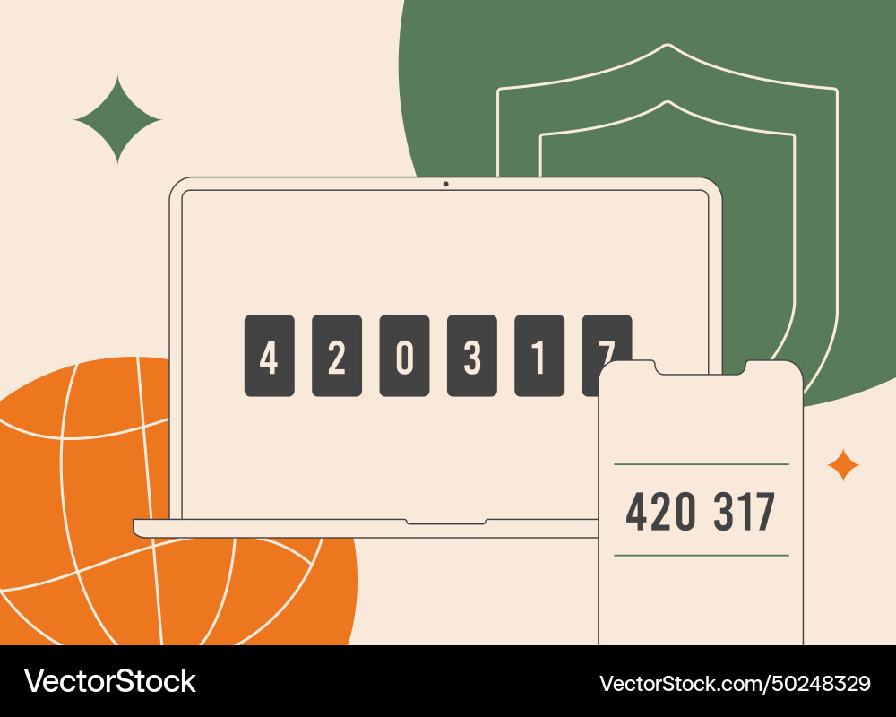 Two-factor authentication - 2fa ensure secure Two-factor authentication - 2fa ensure secure vector image