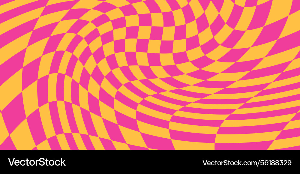 Wavy groovy distorted checkered background set Wavy groovy distorted checkered background set vector image