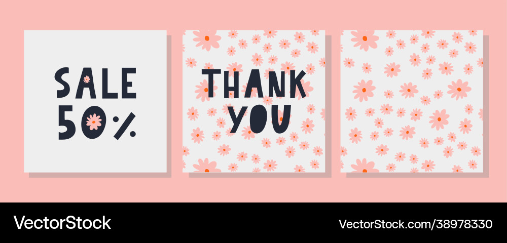 A greeting card template with floral decoration A greeting card template with floral decoration vector image