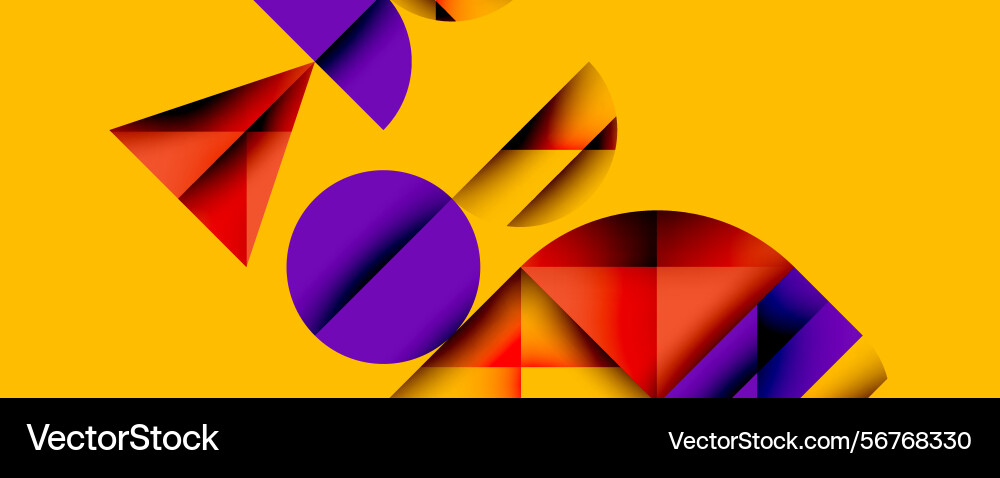 Abstract geometric shapes overlap creating Vector Image
