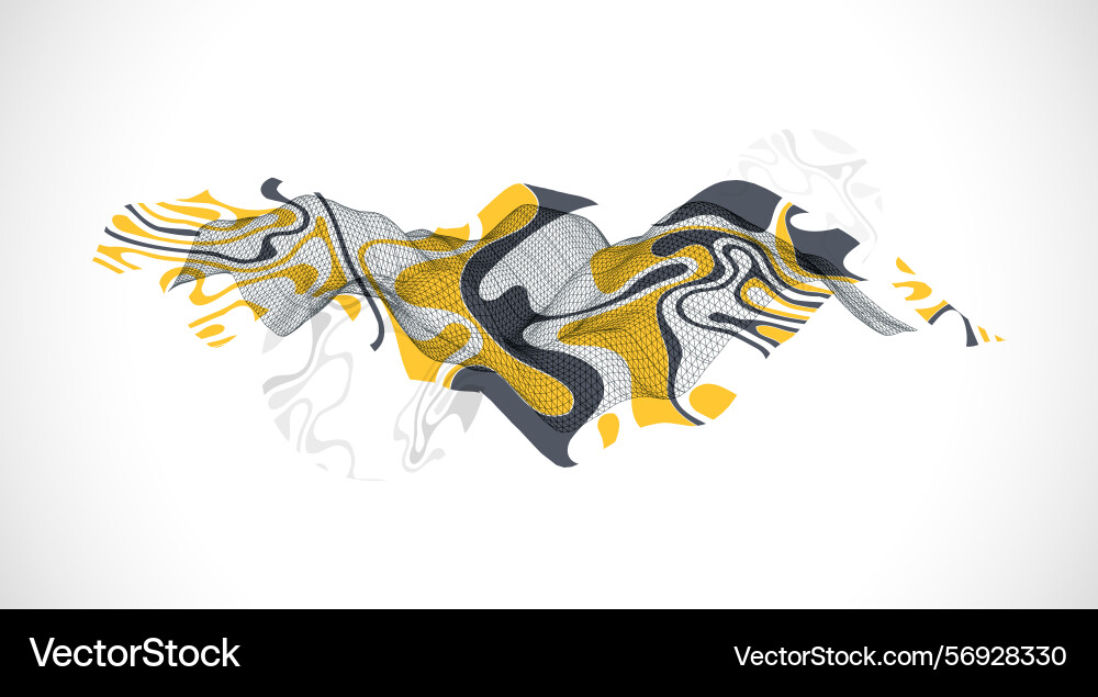 Abstract wave is made in a frame style template Abstract wave is made in a frame style template vector image