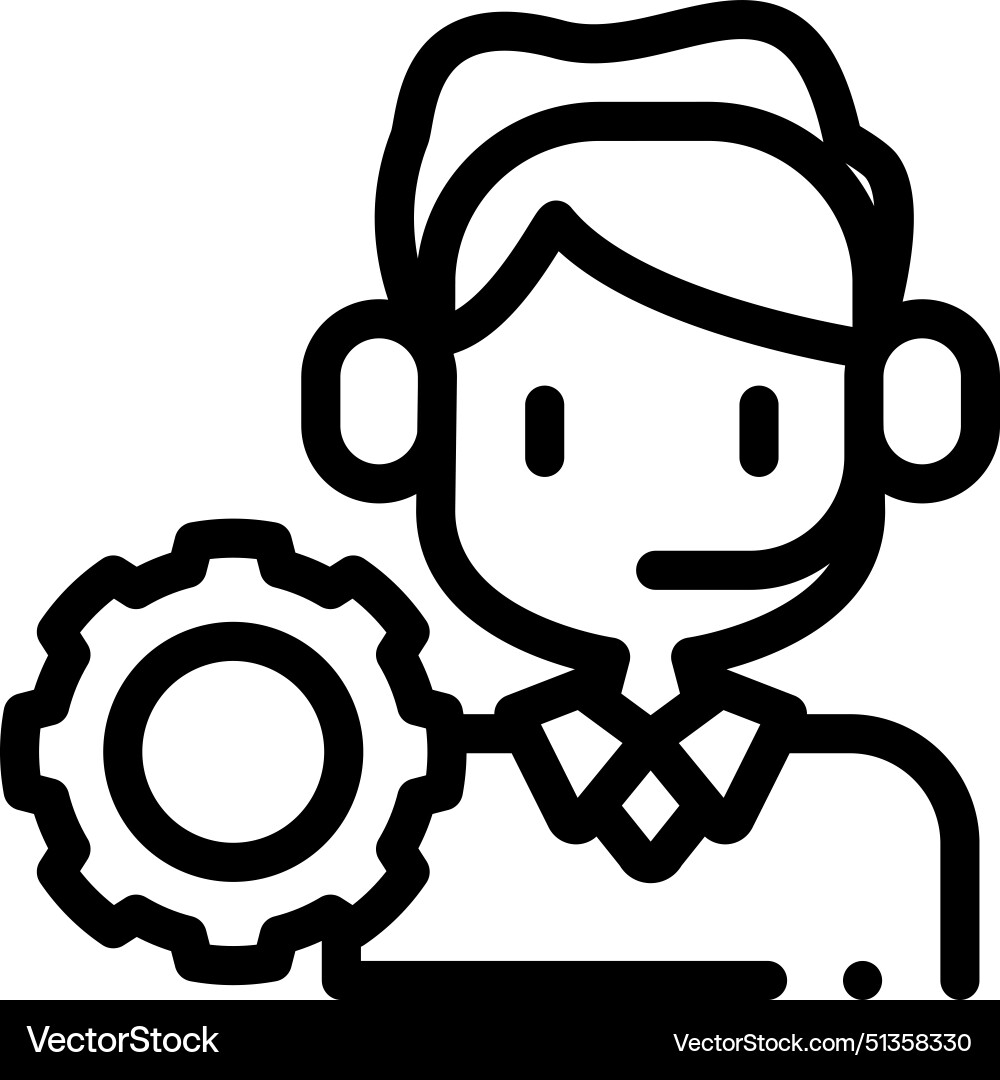 Avatar icon thin linear style design isolated Avatar icon thin linear style design isolated vector image