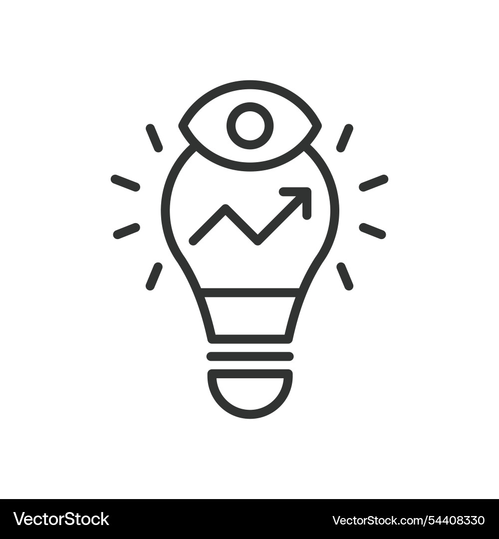 Creative analytics icon in line design Creative analytics icon in line design vector image