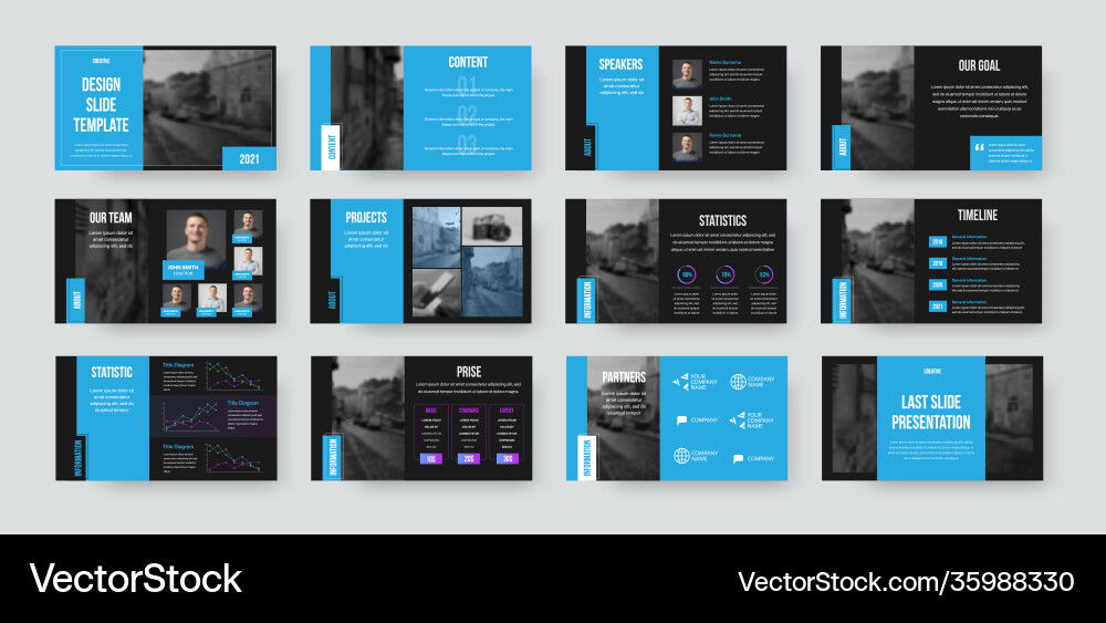 Presentation slide template infographic for use Presentation slide template infographic for use vector image