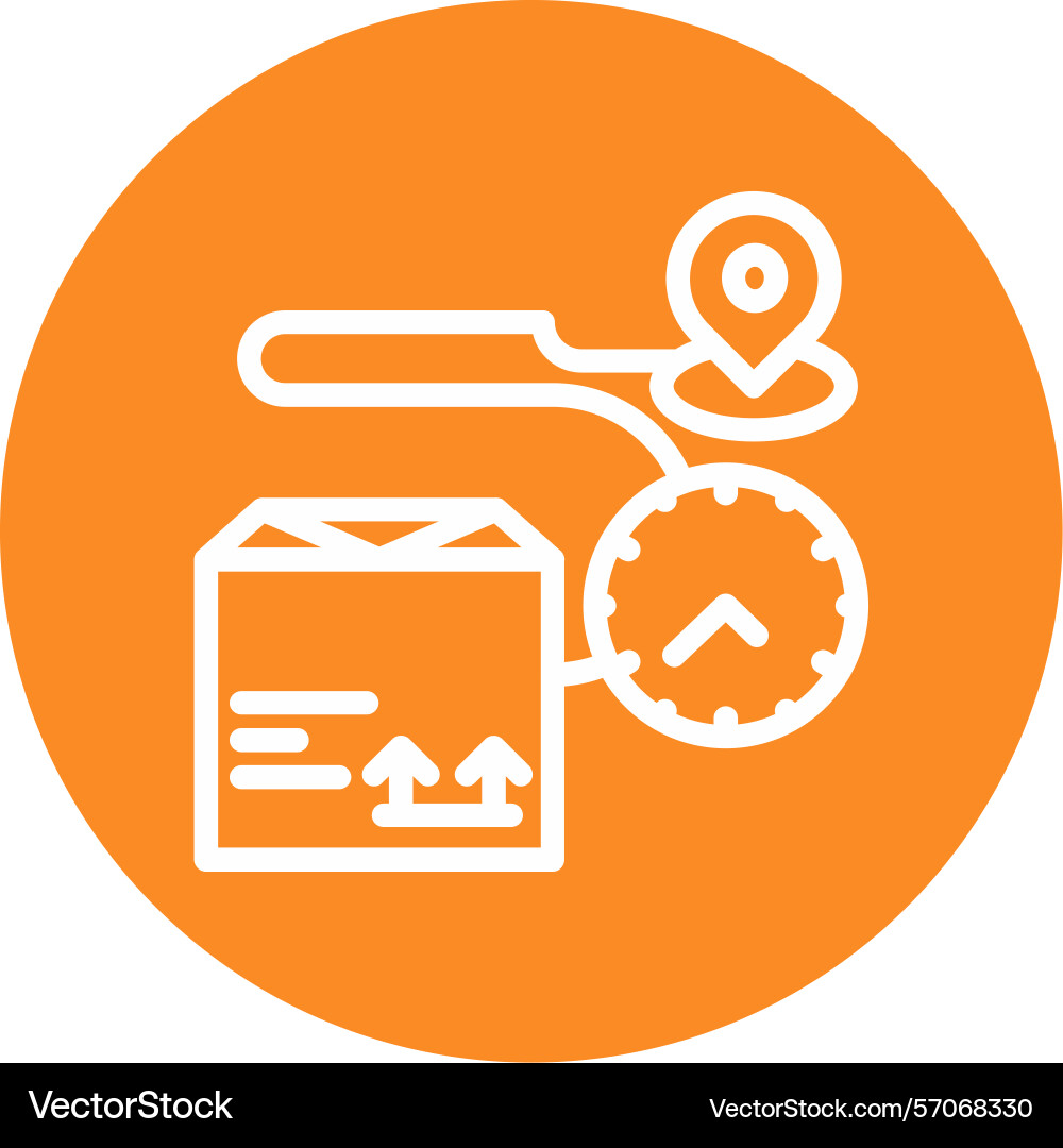 Shipment status line circle style icon design Vector Image