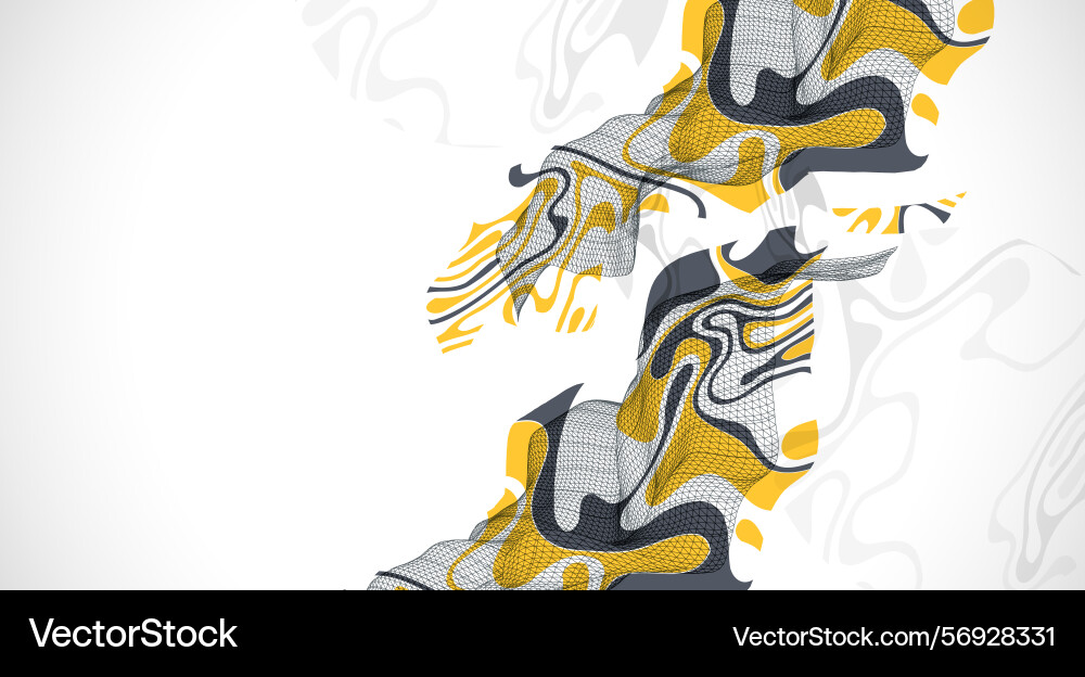 Abstract wave is made in a frame style template Vector Image
