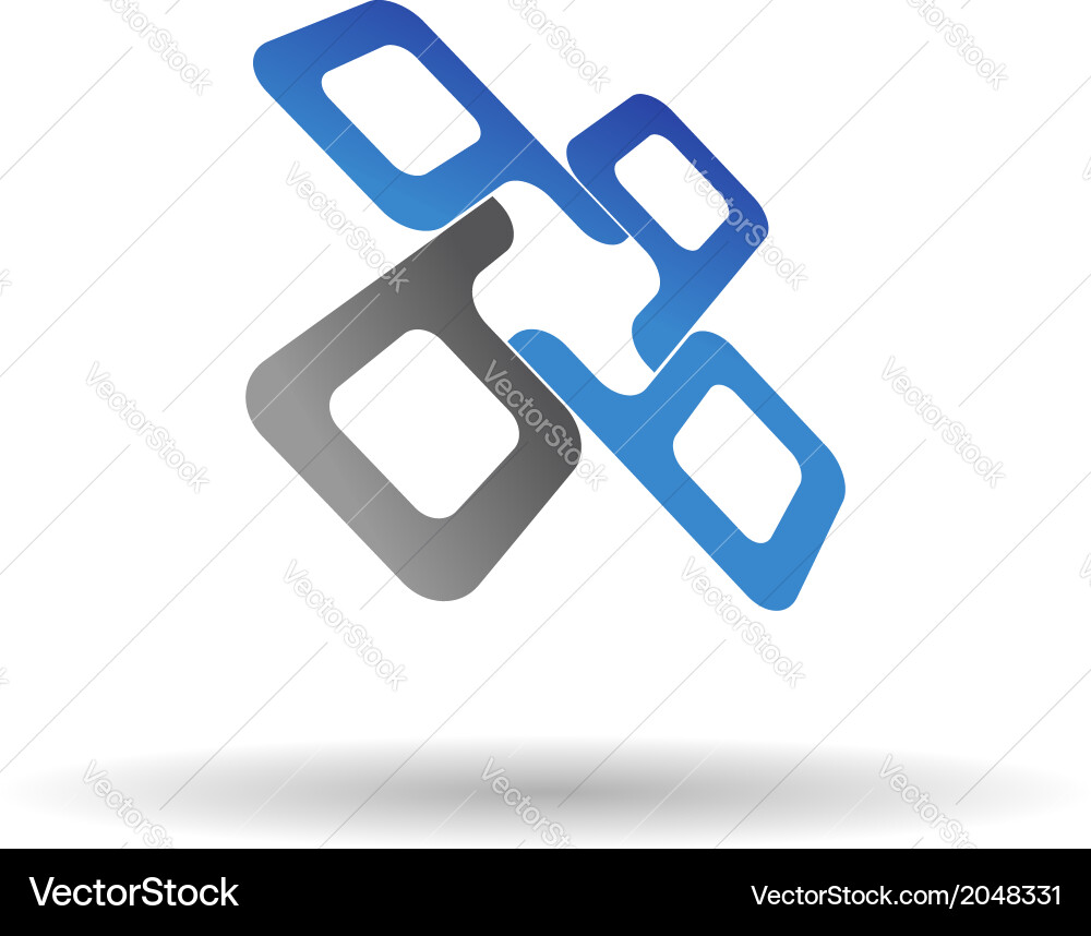 Angular Squared - Minimalist Icon vector image