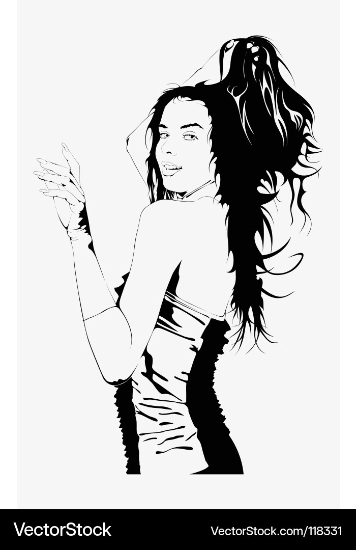 Cartoon girl vector image