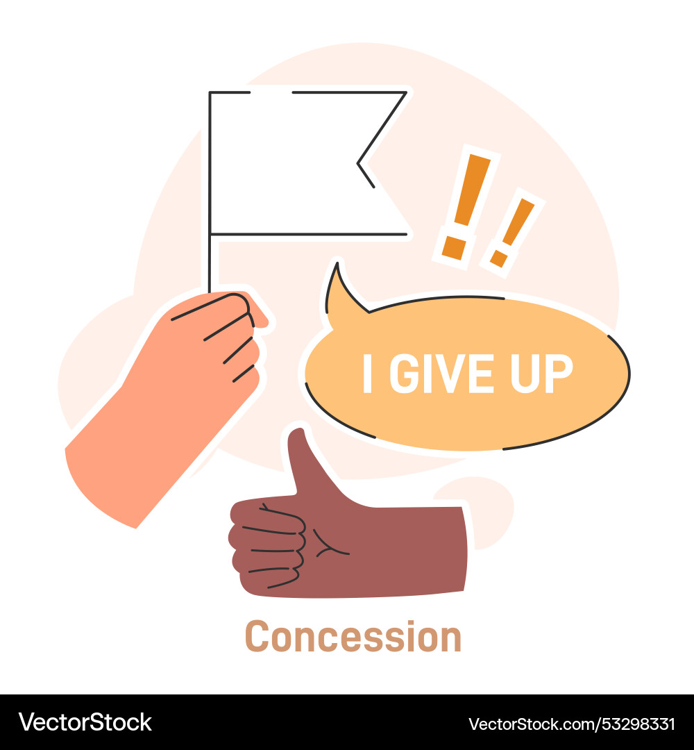 Compromise finding common ground and search Compromise finding common ground and search vector image