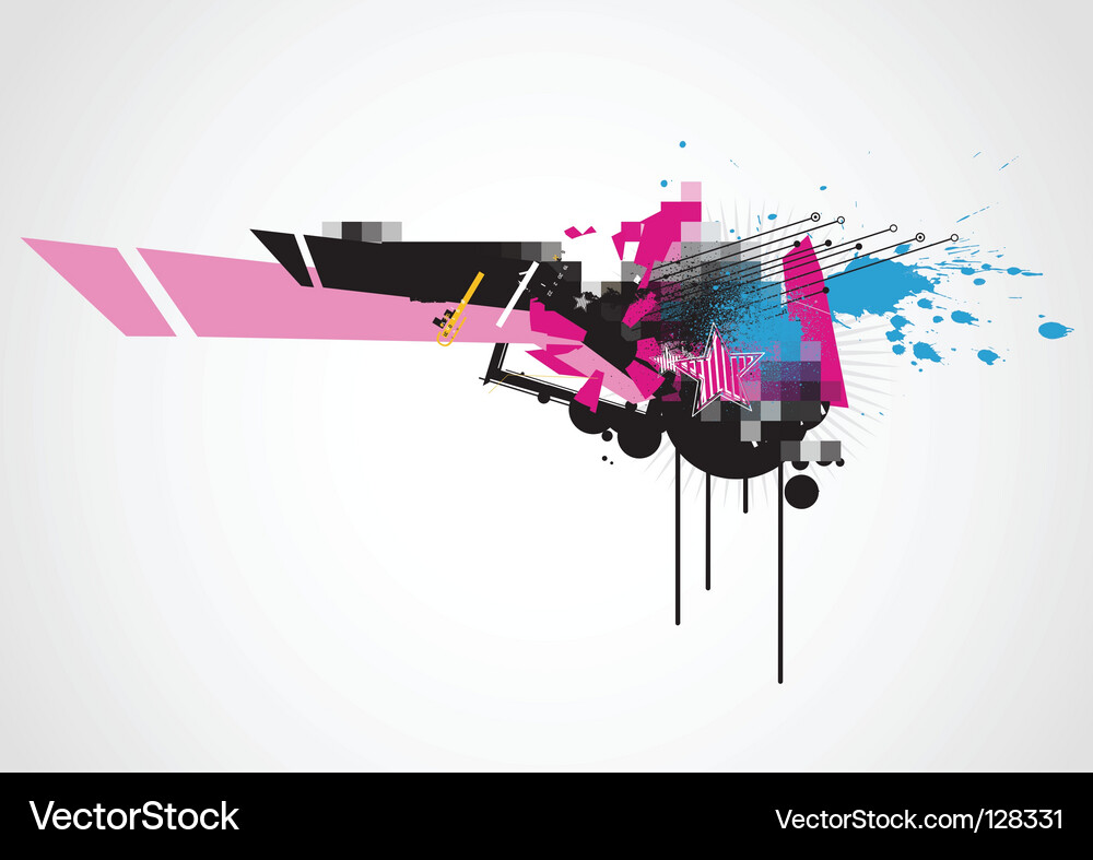 Dynamic Splatter Art Vector Image