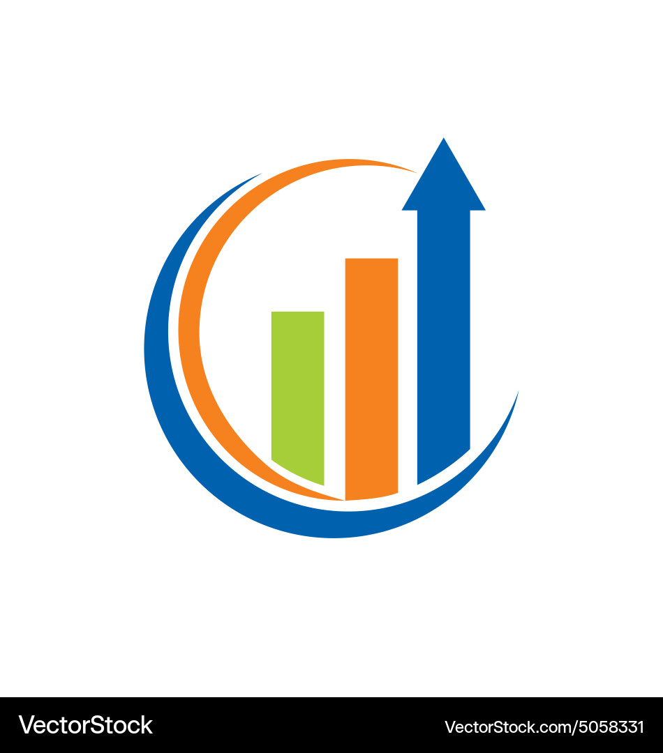 Finance Growth Chart Logo Royalty Free Vector Image