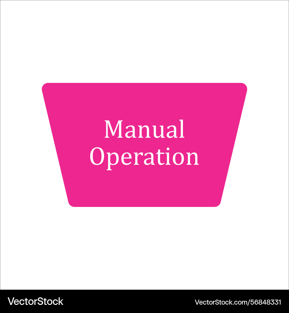 Manual operation symbols in flowchat vector image