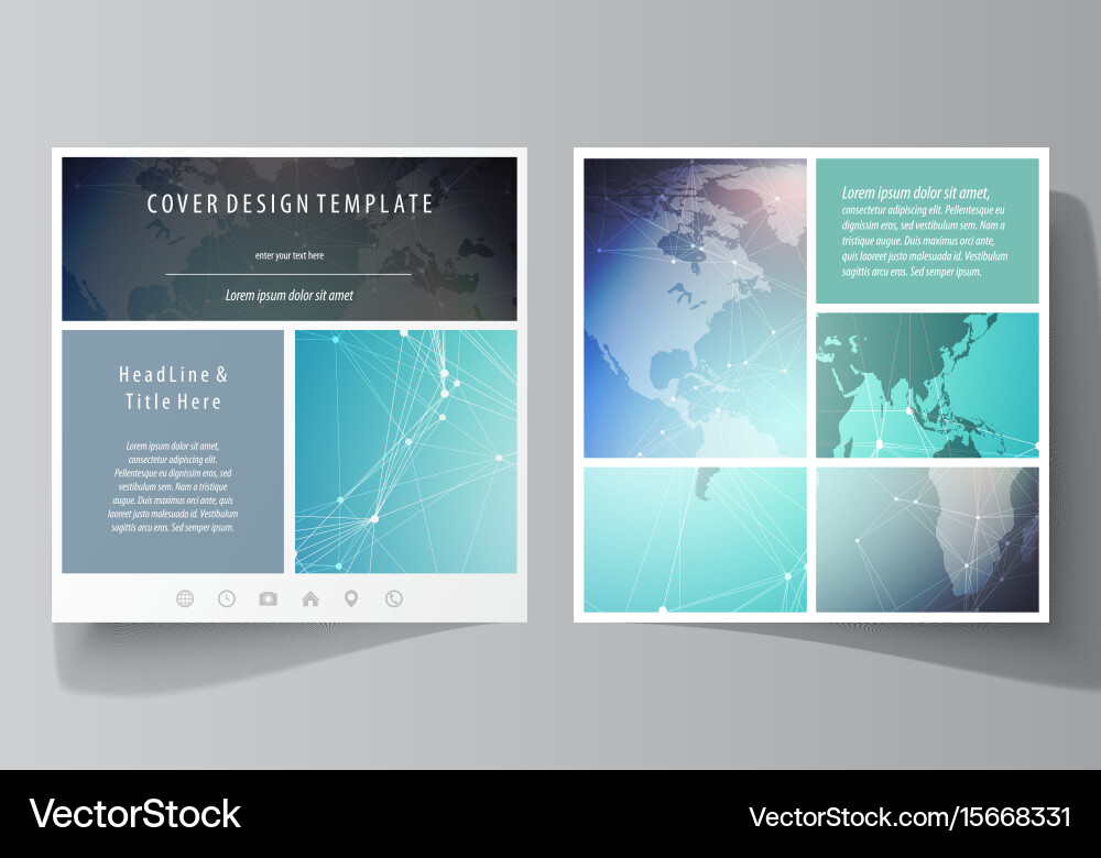 Molecule structure connecting lines and dots vector image