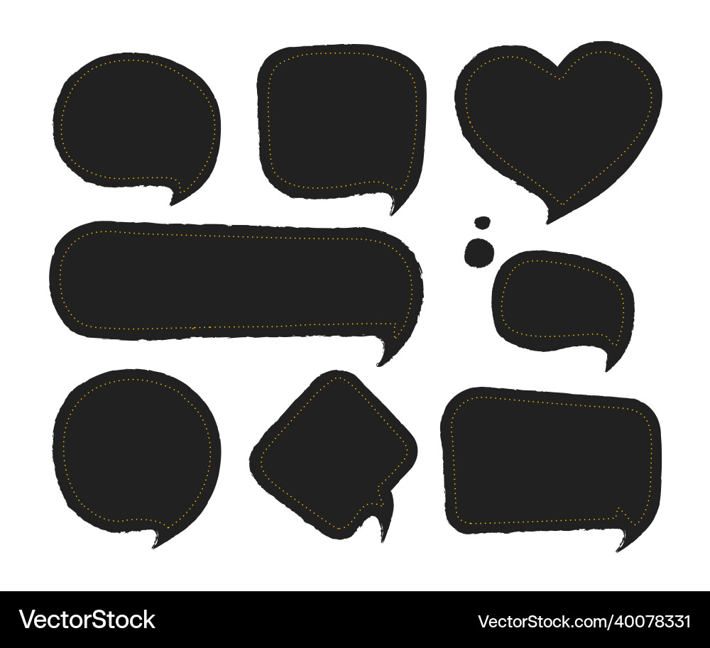 Set of dialog boxes in different variants vector image