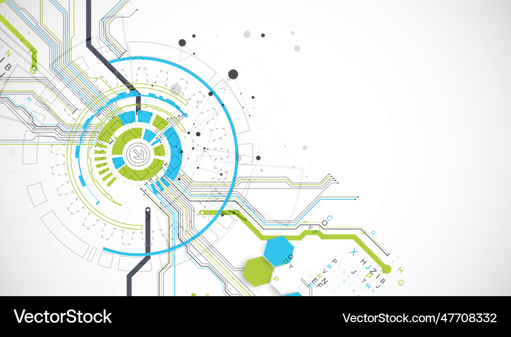 Abstract background with plexus effect scientific vector image