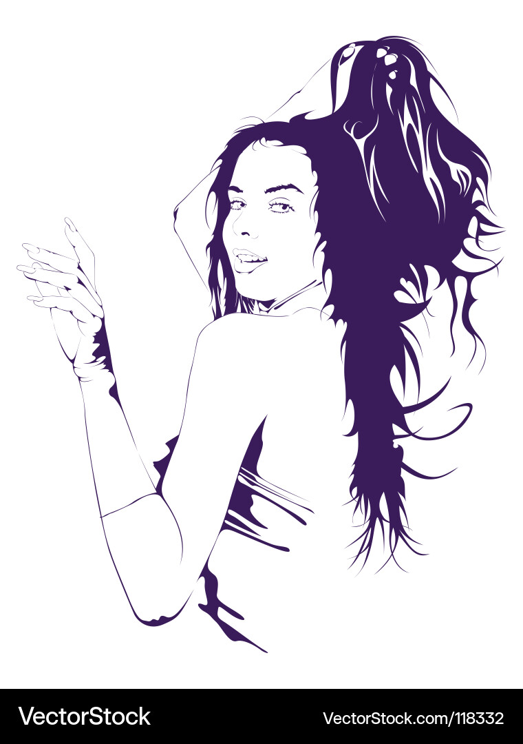 Cartoon girl vector image