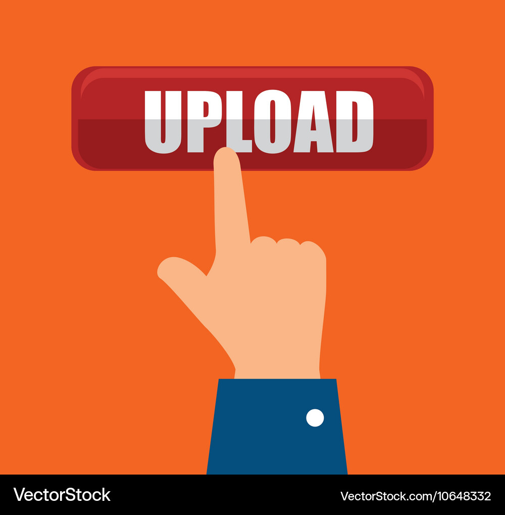 Icon upload process design isolated Vector Image