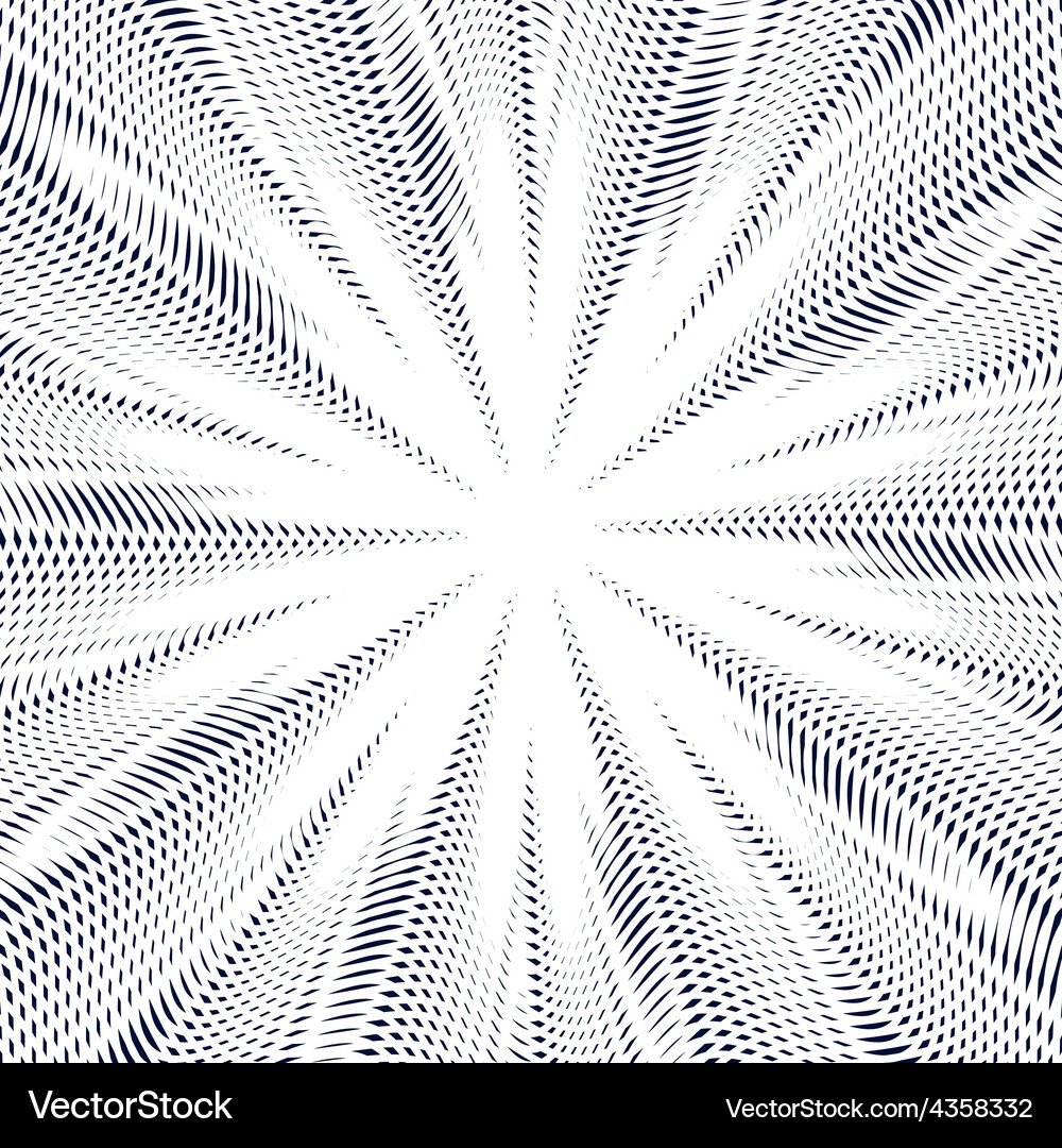 Moire pattern monochrome background with trance Vector Image