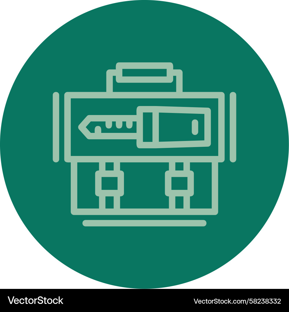 Multi-Color Key Line Icon Vector Image