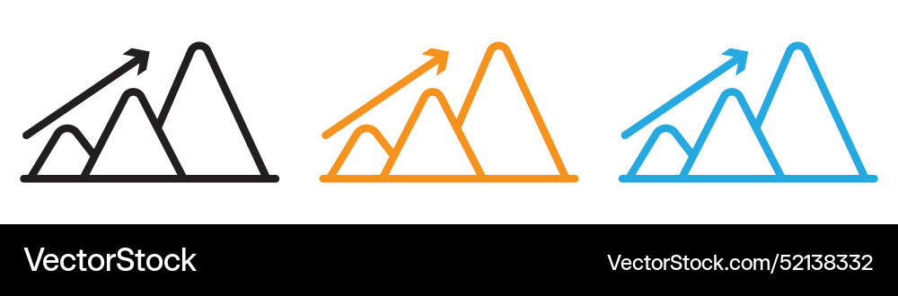 Uphill logo set collection for web app ui Vector Image