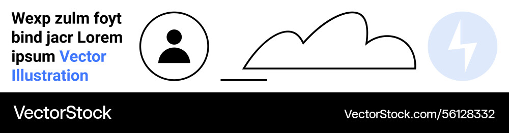 User profile with cloud connection and lightning User profile with cloud connection and lightning Vector Image