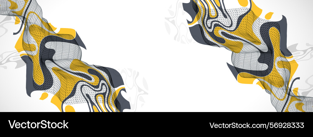Abstract wave is made in a frame style template Abstract wave is made in a frame style template vector image