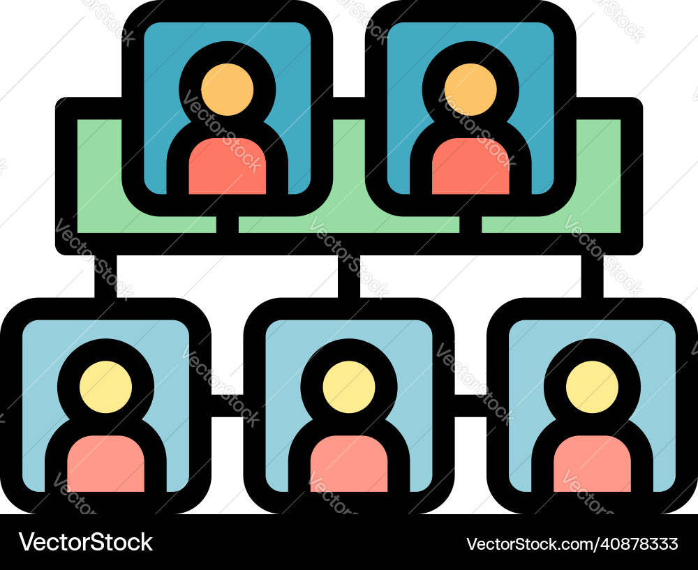 Clients segmentation icon color outline Vector Image