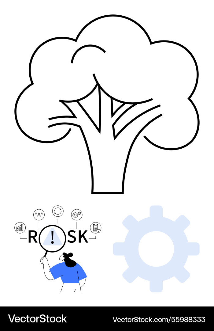 Conceptual risk analysis using tree structure Vector Image