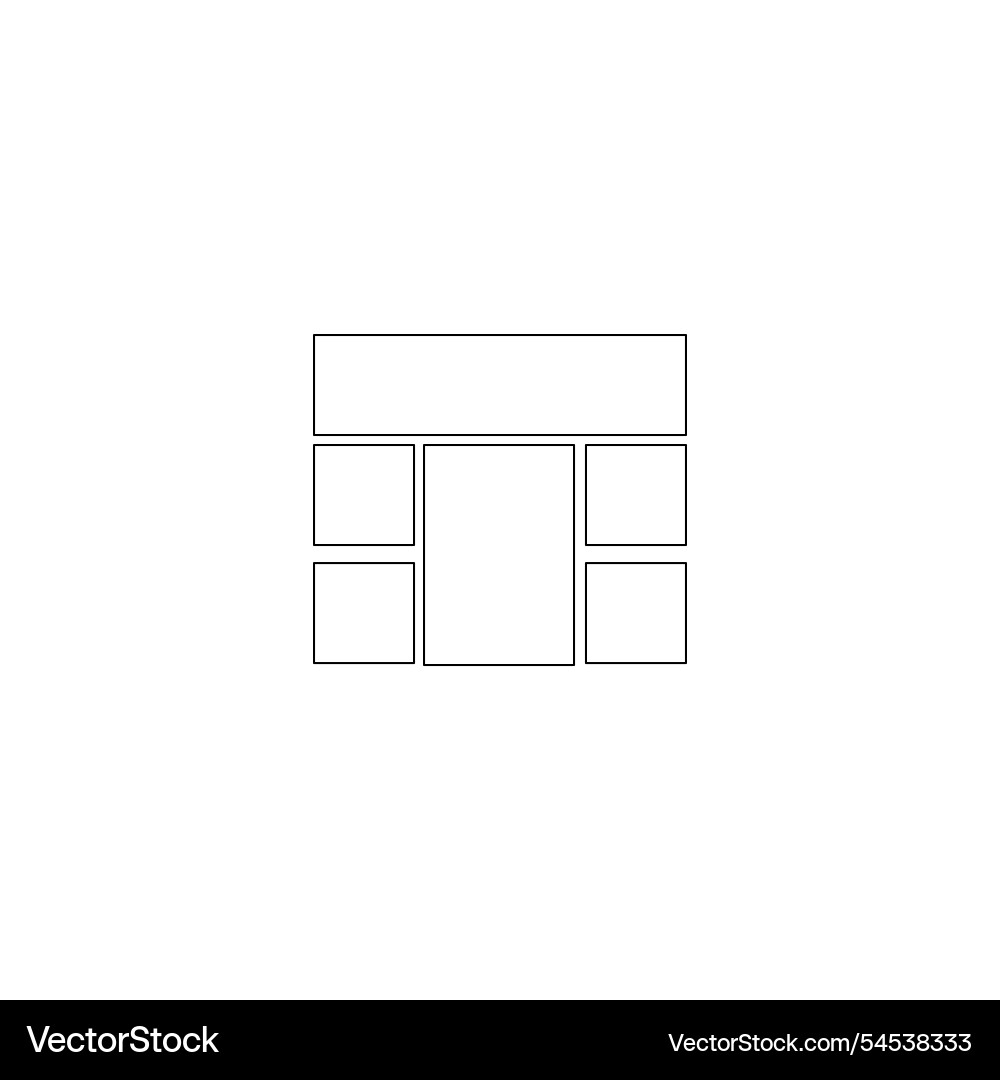 Frame collage from square and rectangle shape Frame collage from square and rectangle shape vector image