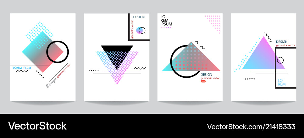 Set von minimalistischen Abdeckungen Design mit geometrischen Set von minimalistischen Abdeckungen Design mit geometrischen vektorbild