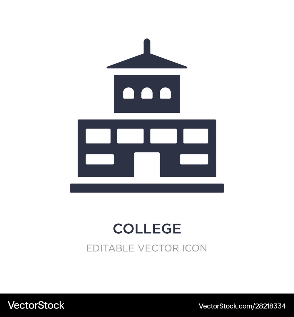 College icon on white background simple element – Royalty-Free Vector |  VectorStock, image size:1000x1080