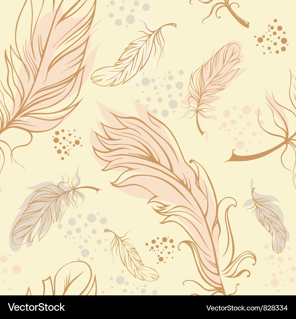 Feathers seamless Royalty Free Vector Image - VectorStock