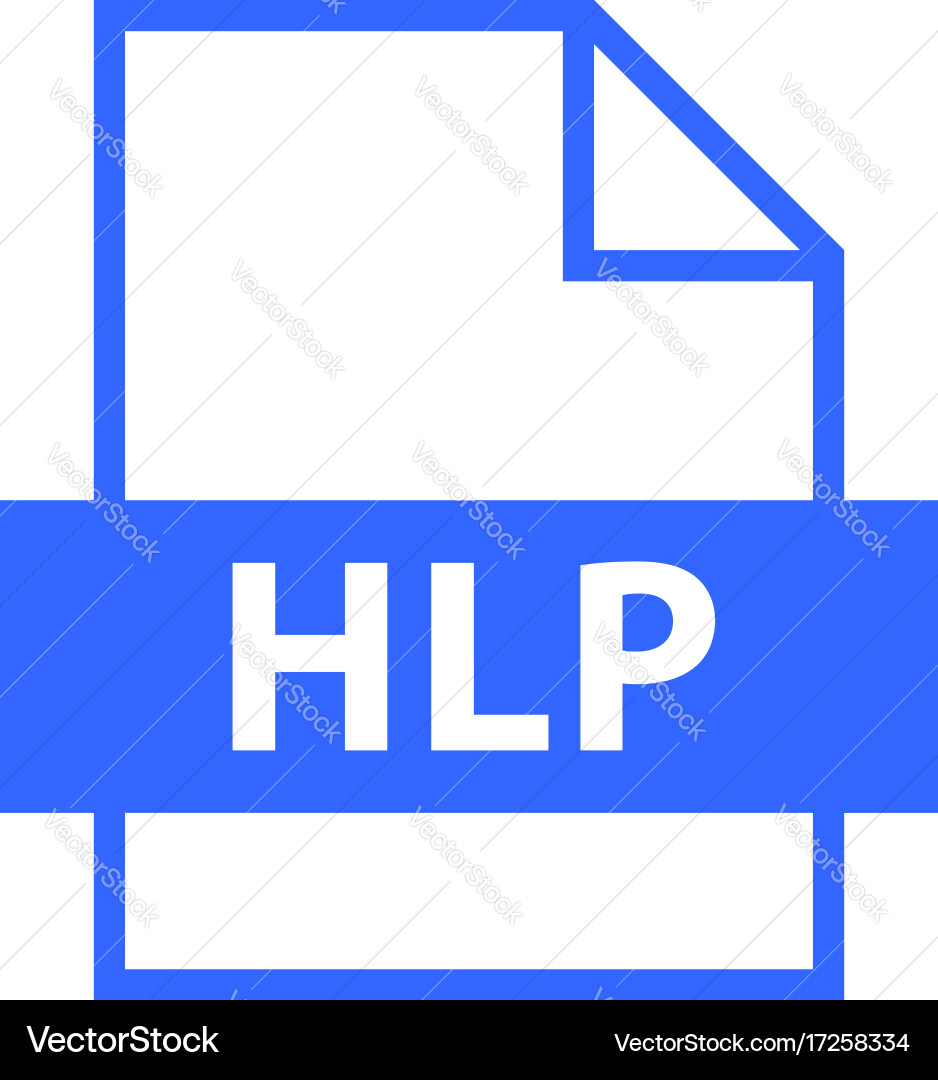 File name extension hlp type vector image
